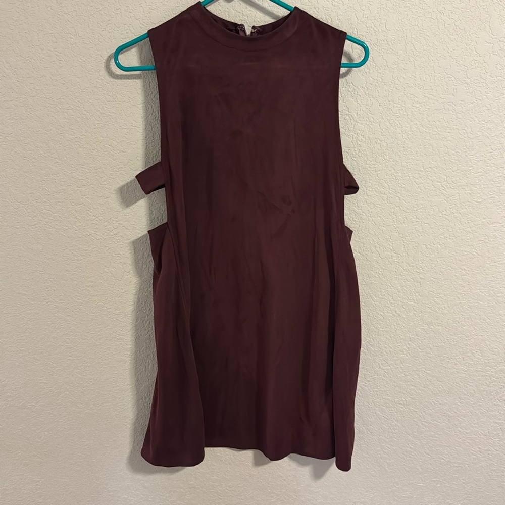 Maroon velvet dress